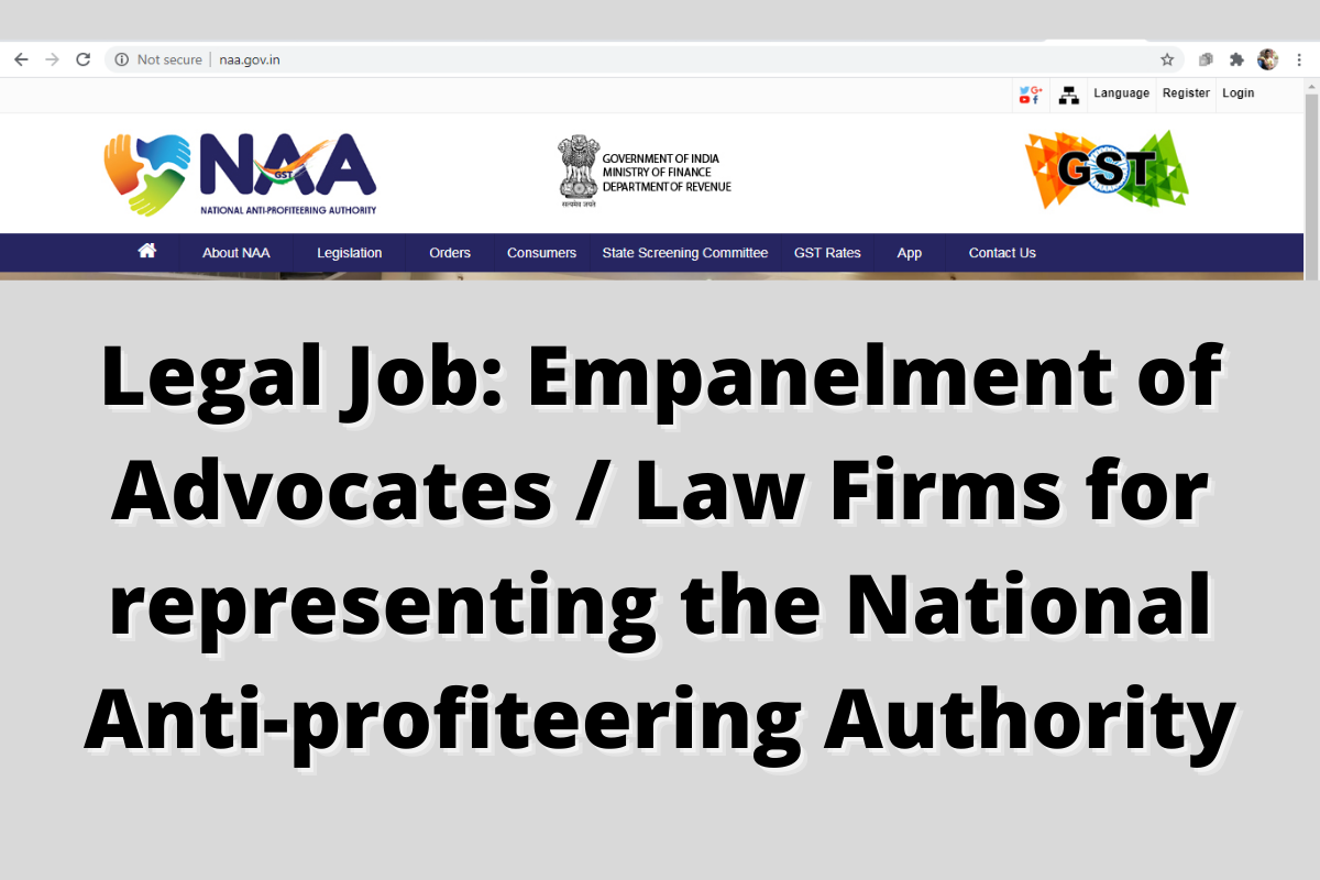 Legal Job Empanelment of Advocates / Law Firms for representing the