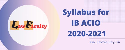 Syllabus For IB ACIO 2020 2021 Law Faculty