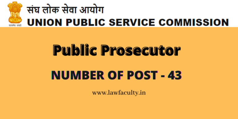 UPSC Invites Online Applications for Public Prosecutor (CBI)
