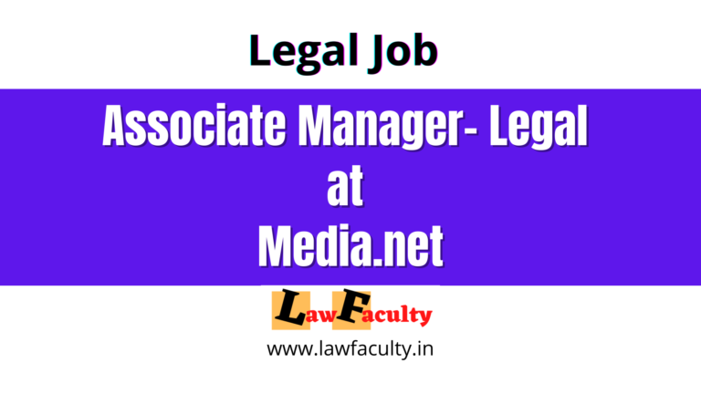 Legal Job : Associate Manager – Legal at Media.net