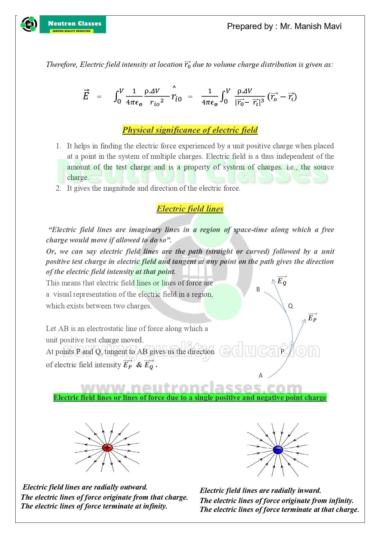 Chapter 1 Electric Charges And Fields CBSE Class 12 Physics Notes L2 ...